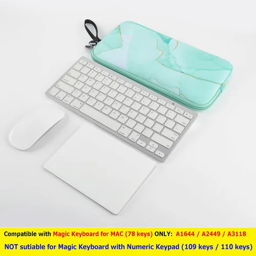 Miniatura 5 de Cosmos Funda de neopreno para teclado de transporte, bolsa de protección compatible con teclado mágico 1 y 2, mouse mágico, teclado inalámbrico