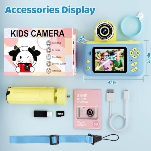 Miniatura 8 de Makolle Cámara para niños, cámaras de seguimiento para niños pequeños de 3 a 8 años, regalos de cumpleaños de Navidad para niños y niñas de 3 a 12