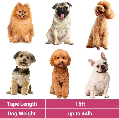 Miniatura 6 de Segarty Correa retráctil rosa para perro, correa de perro resistente de 16 pies para perros medianos y pequeños de hasta 44 libras, mango