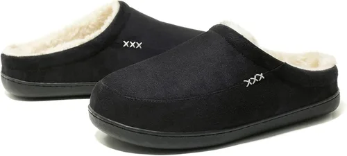 Miniatura 7 de NewDenBer Men's Warm Memory Foam Suede Plush Lined Slip on Indoor Outdoor Clog House Slippers