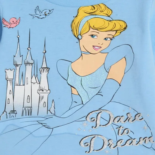 Miniatura 6 de Disney Princess Ariel Cenicienta Belle - Paquete de 3 camisetas de bebé a niño grande