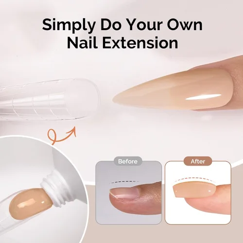 Miniatura 5 de MelodySusie Gel de Extensión de Uñas Poly 60g, Libre de Hema, Secar con UV, Cura con Lámpara, Engrosador, Diseño Artístico, Manicura, Regalo