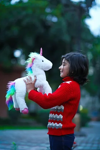 Miniatura 5 de Plushland Peluche esponjoso de unicornio arcoíris de 14 pulgadas – Suave regalo mágico para autismo déficit de atención hiperactiva, regalo de Nuevo
