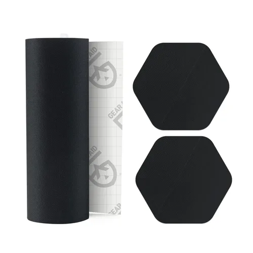 Miniatura 16 de GEAR AID - Cinta adhesiva resistente para reparación de tela y vinilo Tenacious, 3 x 20 pulgadas, color verde OD, reparación rápida de agujeros