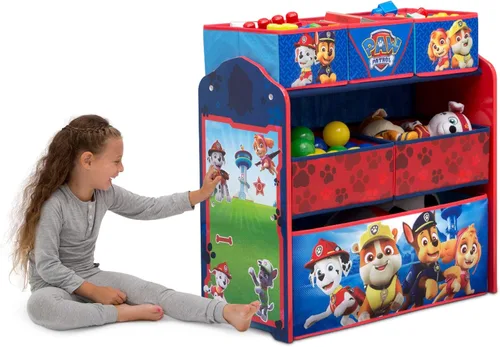 Miniatura 6 de Delta Children Design & Store - Organizador de almacenamiento de juguetes de 6 compartimentos, Nick Jr. PAW Patrol Cachorros de rescate de la Patrul