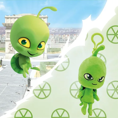 Miniatura 4 de Miraculous Ladybug Kwami - Llaveros de mochila Lifesize de 5 pulgadas, juguetes de clip de Wayzz The Turtle - Accesorios portátiles de mariquita
