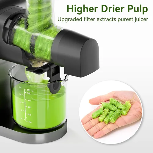 Miniatura 3 de olayks. Exprimidor de prensa en frío, exprimidor de masticación lenta con modos suaves y duros, exprimidor de verduras y frutas con función inversa