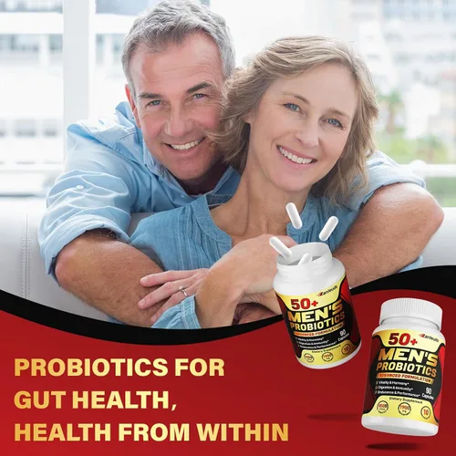Miniatura 8 de Probióticos para hombres, potente probiótico para hombres de más de 50 años, salud intestinal y digestiva completa, con 850 mil millones de UFC