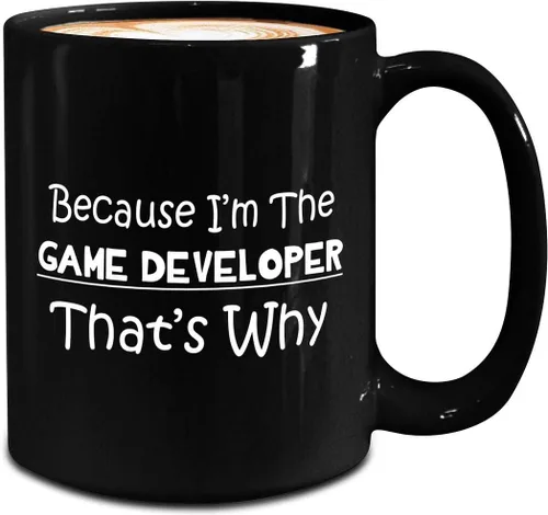 Miniatura 2 de Im a Game Developer Designer Mug - Large 15oz Black Coffee Tea Cup - Gifts for Video Gaming Design Dev Team Development Funny Cute Gag Idea - Thats