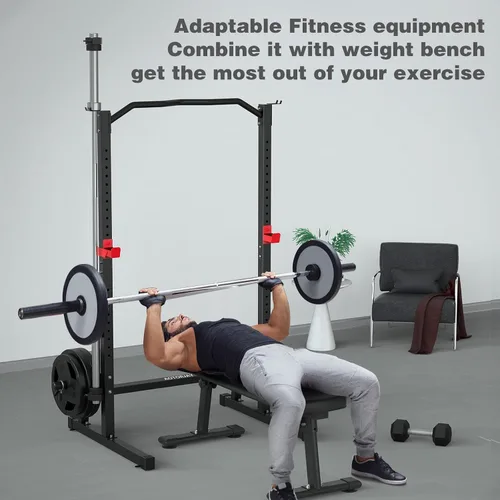 Miniatura 6 de Power Cage Rack ajustable en altura para sentadillas, gimnasio en casa, torre de energía multifunción para dominadas, soporte de entrenamiento