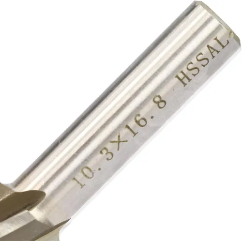 Miniatura 4 de Broca de taladro HSS de 4 flautas para fresado de molino de extremo de avellanado para perforación de madera/metal, M14.4x24x12x80