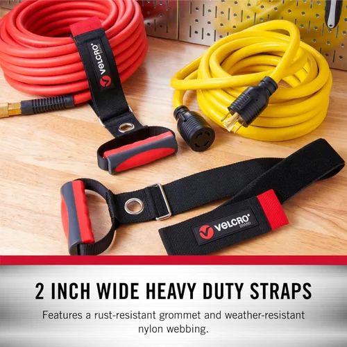 Miniatura 6 de Velcro Brand Correa de transporte resistente con asa Soporta 100 libras Almacenamiento de cable de extensión, fácil de transportar o colgar