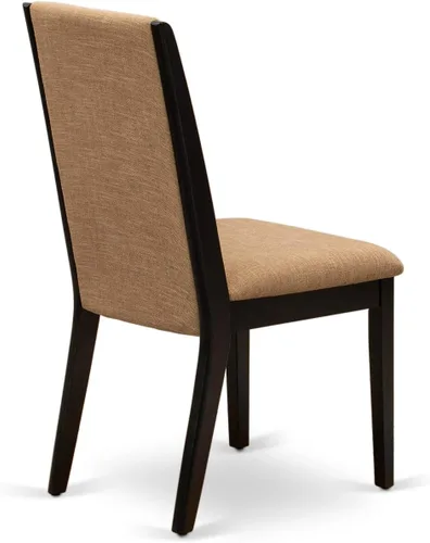 Miniatura 9 de East West Furniture ANLA3-ABK-47 - Juego de muebles de comedor de 3 piezas que contiene una mesa de cocina redonda con pedestal y 2 sillas