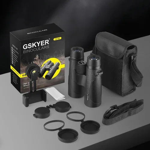 Miniatura 7 de Binoculares para adultos de alta potencia: 12x42 HD Zoom Binocular para observación de aves Caza - Potentes prismáticos ligeros impermeables