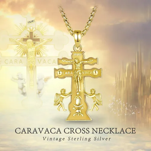 Miniatura 240 de EUDORA Collar de plata de ley 925, San Cristóbal y San Benito, San Miguel, Virgen María, San Judas Tadeo, Cruz de Buen Pastor y Arcángel, Medalla