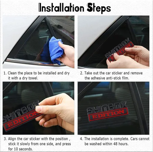 Miniatura 5 de Emblema Edición Caja de Basura, Adhesivo de Letra 3D, Emblema de Exterior para Coche, Adhesivo de Emblema 3D, Adhesivo de Guardabarros 3D para Coche