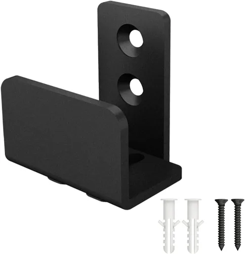 Bdmetals - Guía de suelo para puerta corrediza de granero, guía inferior ajustable en forma de U, diseño de fondo empotrado/plano, guía en U montada