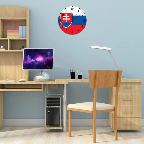 Miniatura 596 de Cheyan Reloj de pared con bandera de Canadá de 12 pulgadas, silencioso, sin tictac, de PVC, funciona con pilas, reloj redondo decorativo, regalo