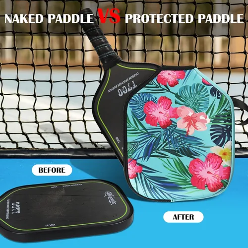 Miniatura 3 de Cubierta para Pala de Pickleball, Funda de Raqueta de Neopreno con Cremallera, 11.8" * 9.05" Cubierta de Protección para Pala de Pickleball Suave