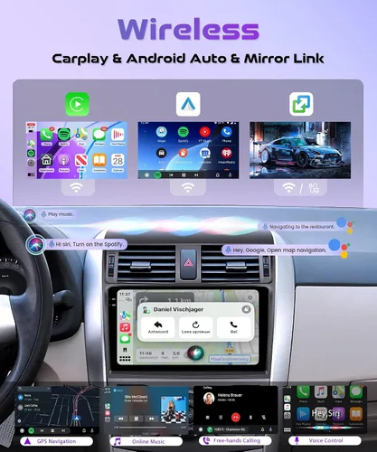 Miniatura 2 de Radio de coche Carplay 2G+64G para Toyota Corolla 2009 2010 2011 2012 2013, Rimoody estéreo de coche Android Android auto GPS WiFi pantalla táctil 4