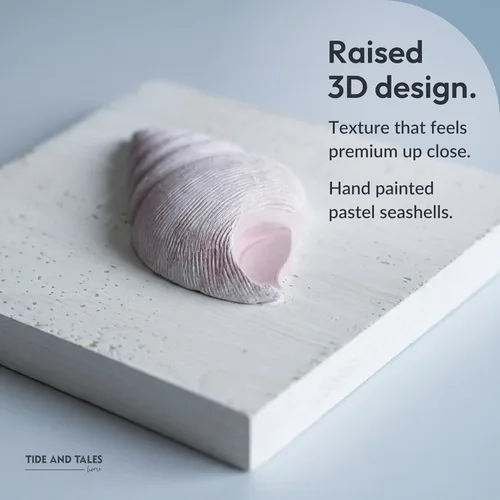 Miniatura 6 de TideAndTales - Decoración de playa de conchas marinas (juego de 4) conchas 3D texturizadas y decoraciones de estrellas de mar para el hogar o casa