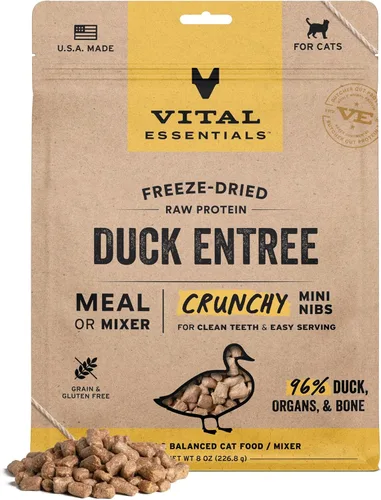 Miniatura 17 de Vital Essentials Comida Cruda Liofilizada de Conejo para Gatos tipo Comida o Mezclador, Trocitos Crujientes, 8 oz