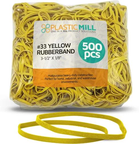 Miniatura 17 de PlasticMill Bandas de goma verde oscuro tamaño 33 (3 1/2" x 1/8") - #33 Bandas de goma de colores suministros de oficina - Bandas fuertes