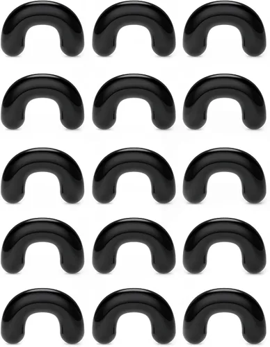 Miniatura 6 de Cisyozi 16G 14G 12G 10G 8G 6G 4G 2G Kit de Estiramiento de Retenedor de Tabique de Plástico Hipoalergénico Anillos de Tabique en Forma de U Pincher