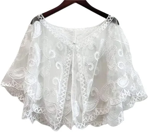 Miniatura 6 de Specell 1920s Shawls and Wraps for Evening Dresses,Wedding Shawl,Handmade Sequin Beaded Evening Shawl Bridal Wrap 23