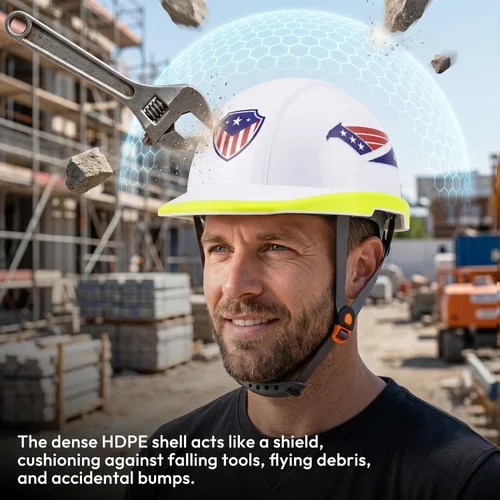 Miniatura 4 de LOHASPRO Cascos Duros Electricista Construcción Trabajo Casco de Seguridad Estilo Gorra ANSI Z89.1 Aprobado OSHA Casco Duro Hombres Trabajador