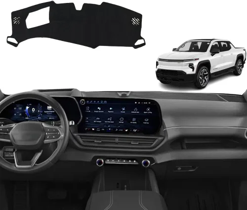 Miniatura 13 de Accesorios interiores personalizados para Silverado 1500 2019 2020 2021 2022 cubierta de tablero reduce el deslumbramiento, elimina grietas, rojo