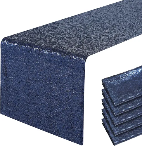 Miniatura 51 de Pufogu - Camino de mesa de lentejuelas brillantes de 12 x 72 pulgadas para fiestas de cumpleaños, decoración de bodas, despedidas de soltera