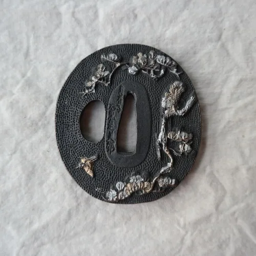 Miniatura 7 de Japanese Katana Sword Guard (Tsuba) - Hand-Forged Alloy Samurai Tsuba 3.2", Authentic Iaido Accessory for Sword Collection, Durable Fitting