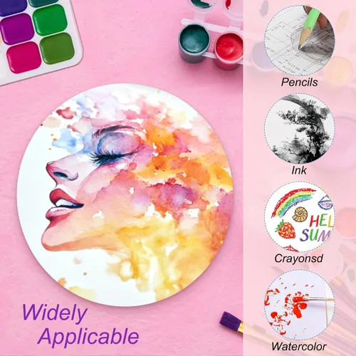 Miniatura 4 de PATIKIL 100 piezas de papel de acuarela de algodón puro de 140 lb/300 GSM, papel de pintura para colorear de agua, pintura de arte, acuarela
