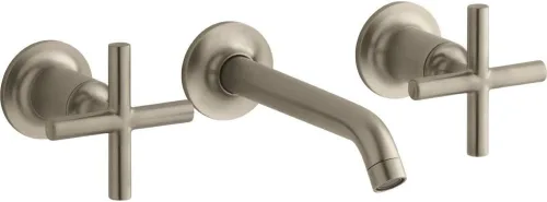 Miniatura 20 de Kohler T14413-4-BGD Purist - Grifo de pared para lavabo Cromo pulido