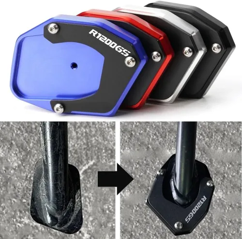 Miniatura 2 de Almohadilla lateral para motocicleta, accesorios de motocicleta, soporte lateral, ampliador, placa de extensión para B&MW R 1200 GS 2007-2012 R 1200
