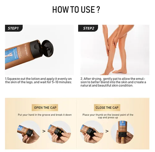 Miniatura 7 de Maquillaje de piernas impermeable, sin transferencia, cobertura de venas de piernas, maquillaje para venas varicosas, impermeable para piel negra