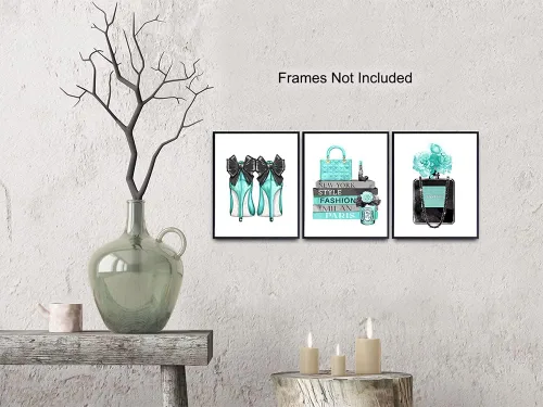 Miniatura 4 de Glam - Decoración de pared – Perfume de diseñador, zapatos, bolsos – Regalo de diseño de alta moda para fashionista – Arte de pared de alta costura