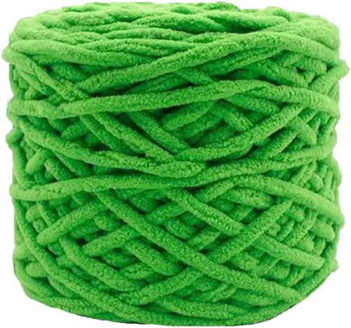 Miniatura 26 de Hilo de felpilla grueso y esponjoso, color negro, grueso, lavable, suave y cálido, hilo de punto a mano, hilo accesorio, 5.64 oz