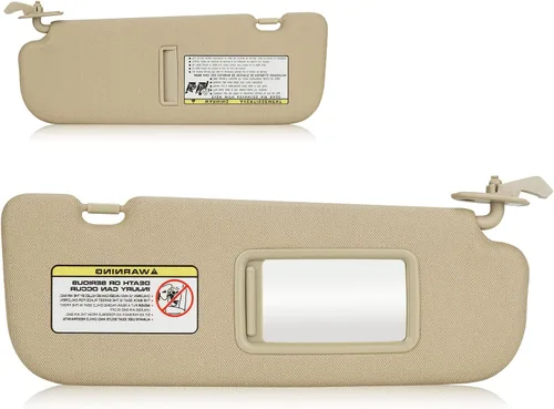 Miniatura 11 de Visera solar para Hyundai Elantra 2011-2015 (no compatible con el modelo GT), repuesto de parasol beige para lado izquierdo del conductor