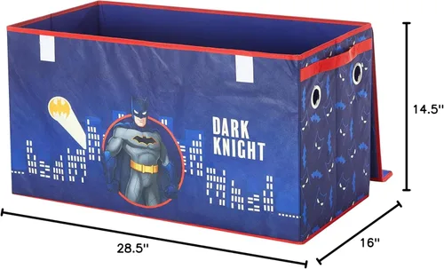 Miniatura 5 de Idea Nuova Batman - Baúl plegable de almacenamiento de juguetes para niños, duradero con tapa suave, 28.5 x 14.5 x 16 pulgadas