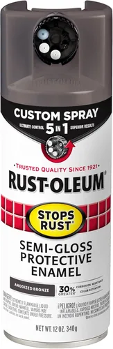 Miniatura 117 de Rust-Oleum 376855 - Pintura en aerosol antióxido personalizada 5 en 1, 12 onzas, color negro mate, (paquete de 1)