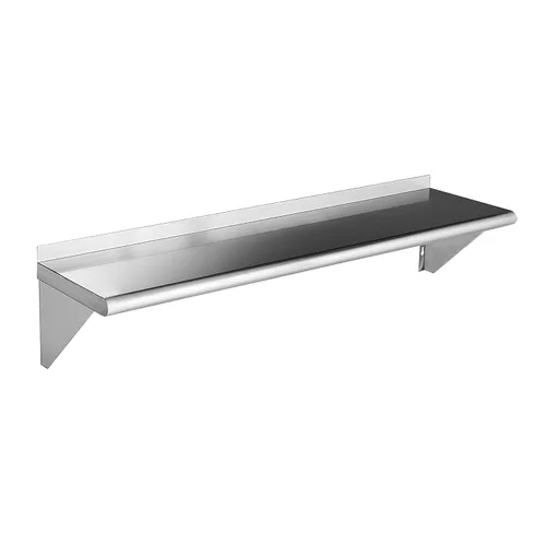 Miniatura 38 de ROCKPOINT Estante de acero inoxidable de 12 x 24 pulgadas, 250 libras, estantes comerciales de metal NSF para montaje en pared, estantería flotante