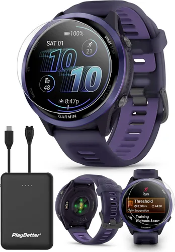 Miniatura 11 de Garmin Forerunner 570 Advanced GPS Running and Triathlon Smartwatch Bundle (1.850 in, Amp Yellow/Translucent Whitestone/Turquoise)