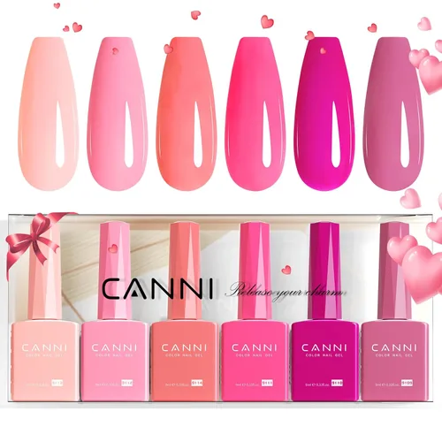Miniatura 11 de CANNI Juego de esmaltes de uñas de gel marrón sin hema, 6 colores de 0.3 onzas líquidas, kit de esmalte de gel de color marrón claro, azul nude, kit