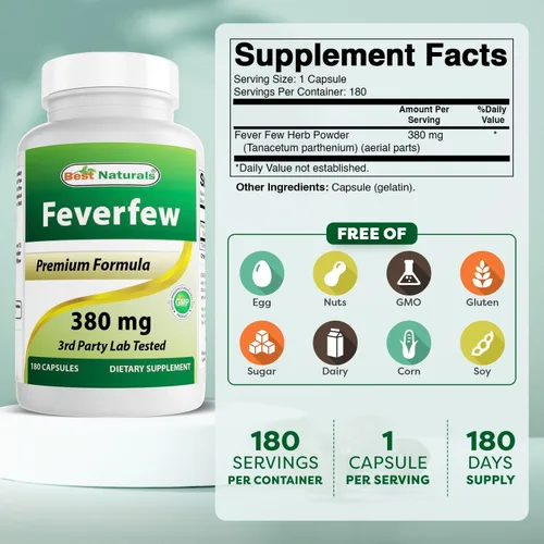 Miniatura 2 de Best Naturals matricaria 380 mg 180 Cápsulas