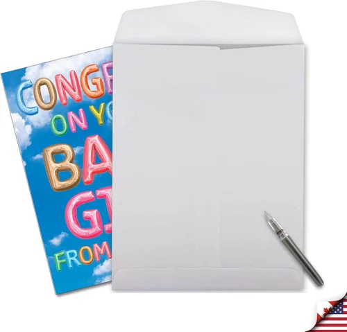 Miniatura 6 de The Best Card Company, Tarjeta de bebé jumbo para niños (8.5 x 11 pulgadas), saludo para nuevos padres (no 3D o elevados), mensajes inflados - Para