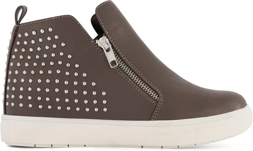 Miniatura 4 de CUSHIONAIRE Hollywood - Tenis de cuña oculta con tachuelas y espuma viscoelástica para mujer, Negro, 1
