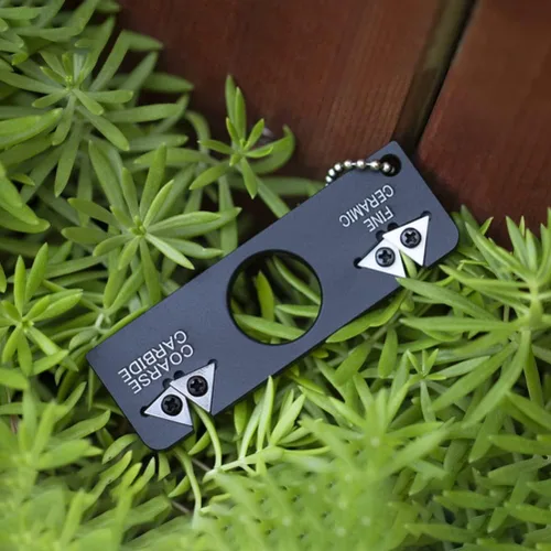 Miniatura 6 de Mini sacapuntas, sacapuntas portátil de bolsillo para piedra de esmeril, herramienta de afilado al aire libre con para salir de camping, senderismo