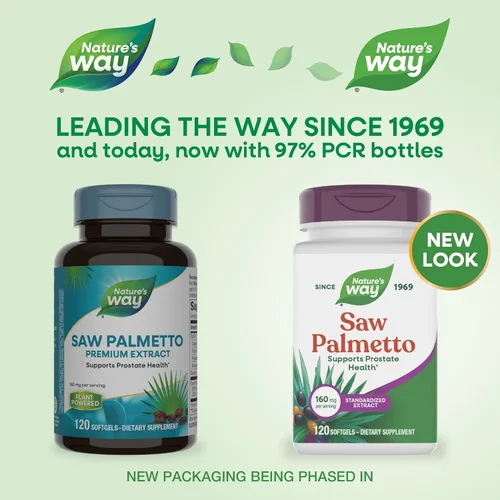 Miniatura 2 de Nature's Way Extracto estandarizado de Saw Palmetto, apoyo para la salud de la próstata para hombres*, 160 mg por porción, 120 cápsulas blandas